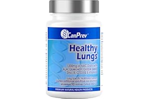 CanPrev Healthy Lungs Supplement, 90 V-Caps 30-Day Supply - Antioxidant Formula with 1200mg NAC, Vitamins E, B, C, D3, Zinc &