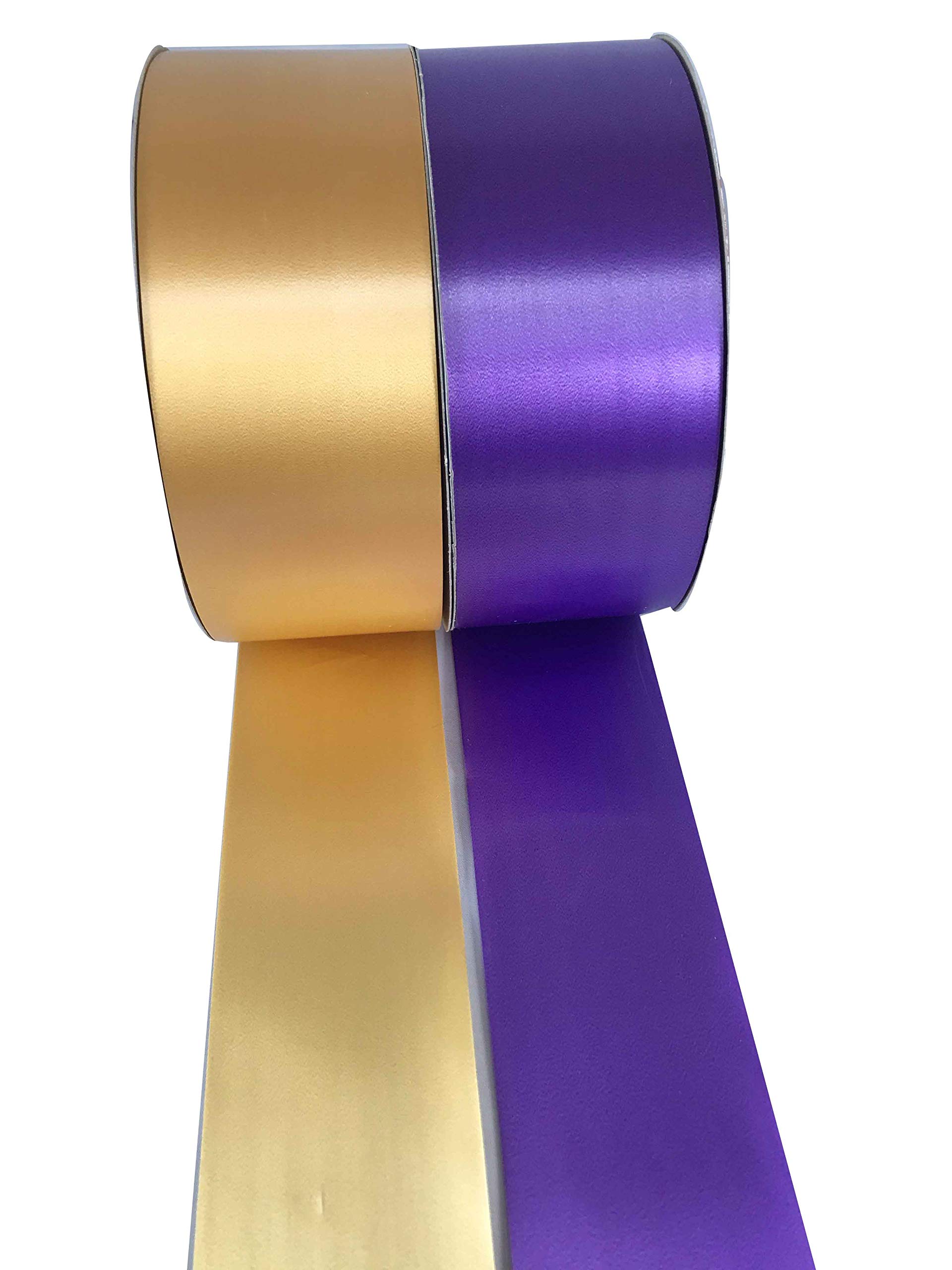 INERRA Ribbon Multipack - 2 x 100 Yard Rolls (Gold & Purple)