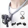 TELESIN Magnetic Neck Mount Necklace Holder Lanyard Strap w Phone Clip Vertical Adapter, Head Chest Bike Motorcycle Accessori