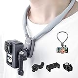 TELESIN Magnetic Neck Mount Necklace Holder Lanyard Strap w Phone Clip Vertical Adapter, Head Chest Bike Motorcycle Accessori