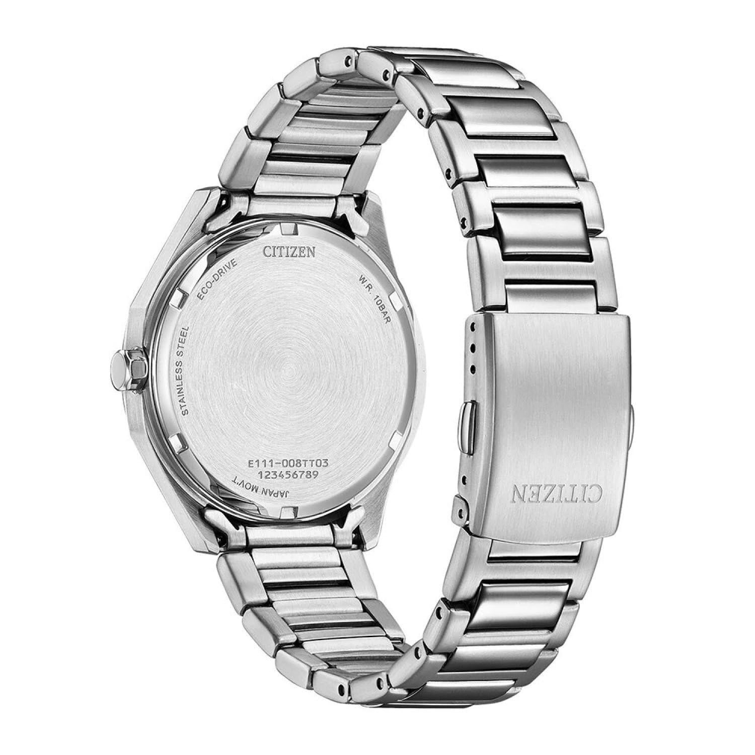 Citizen Eco-Drive Herrenuhr Edelstahl, Grün, 38 mm, BM7620-83Y 4
