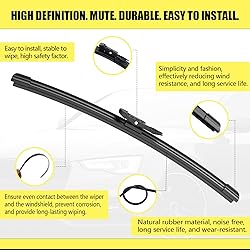 ANIKLUIM® 28"+ 28" Wiper Blades with 12" Rear