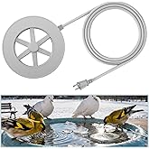 Alphatool 70W Bird Bath Heater for Outdoors in Winter - 77℉~ 109℉ Thermostatic Control, Heated Birdbath Deicer with Auto Shut Off, Chicken Livestock Water Heater