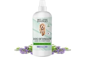 We Love Doodles Dog Detangler Spray - Leave-in Conditioner for Dogs - Dog Detangling Spray - Dematting Spray for Dogs - Tangle Remover - Made in The USA (Lavender)