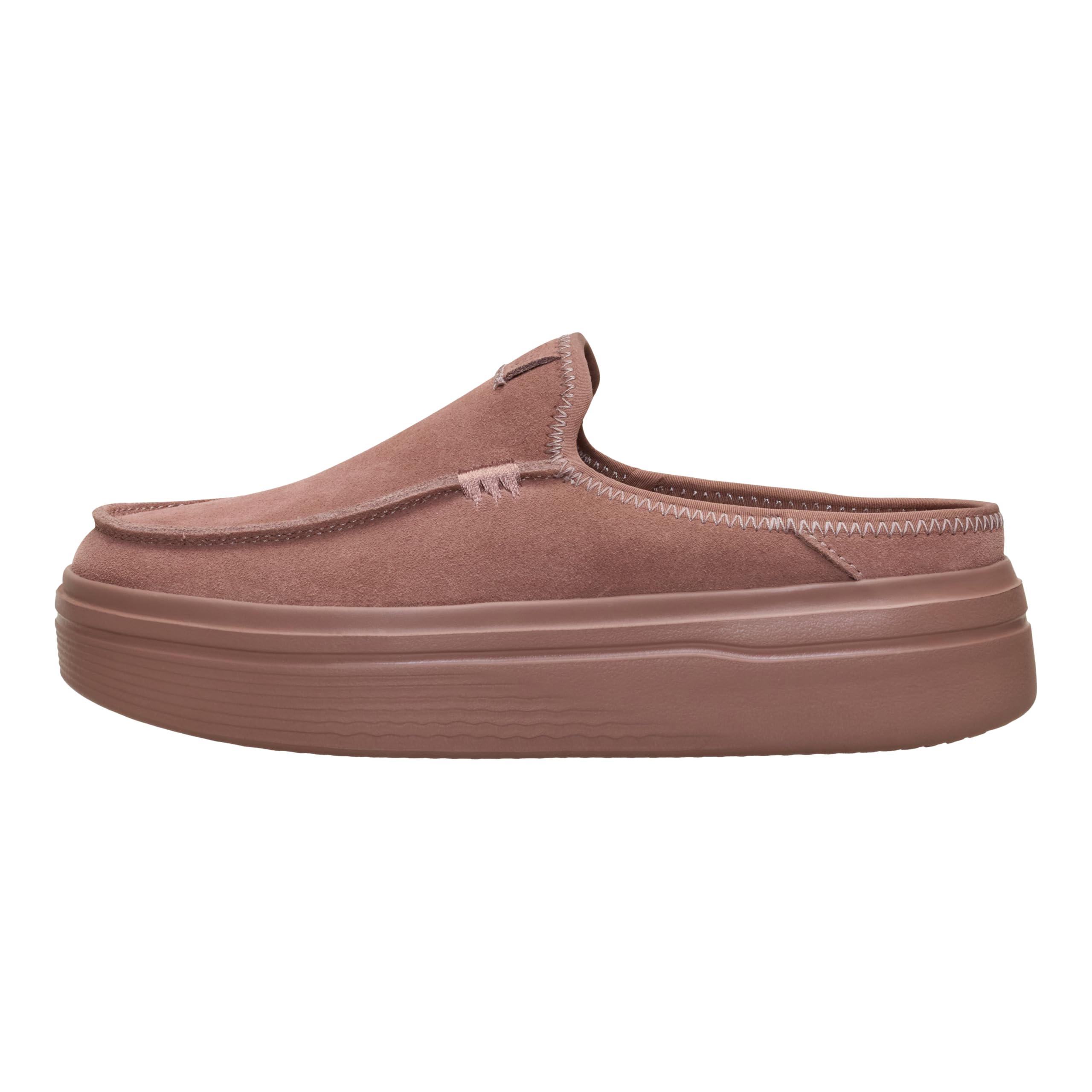 HEYDUDE Women's Austin Lift Platform Mule Brown/Brown Size 5 | Casual Slip-On Shoes | Lightweight, Comfortable, Stylish Everyday Footwear Image