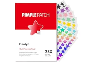 Daolyo Pimple Patches for Face, 3 Size 280 Counts Hydrocolloid Acne Patches, Cute Star Pimple Stickers with Salicylic Acid, Tea Tree Oil & Calendula Oil, for Covering Zits and Blemishes