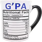 Cottage Creek G'pa Mug, 16 oz Black and White Gift Boxed Ceramic Coffee Cup, Cute Tea Mug and Coffee Mugs for Grandpa, Pop, and Papa, Fun Gifts for Men
