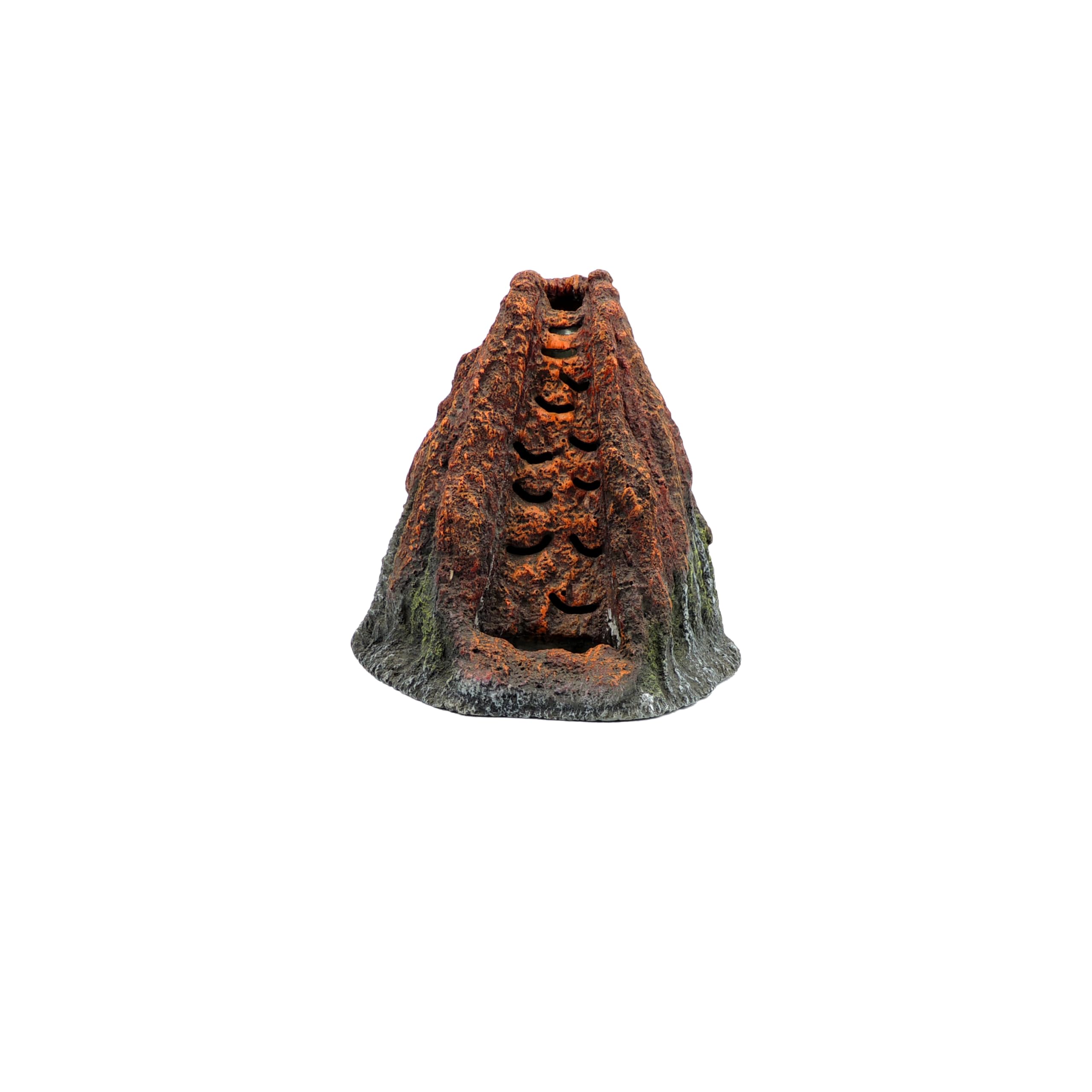 CLASSIC Volcano Aquarium Ornament with LED Lighting & Airstone – Bubbling Fish Tank Decoration – 185x180x177mm
