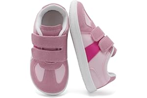 Ciomokeo Wide Toe Box Shoes Toddler Barefoot Shoes Boys Girls Non Slip Zero Drop First Walking Shoe with Hook & Loop