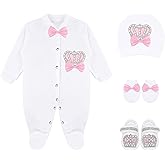 Lilax Baby Girl Newborn Jewels Layette 4 Piece Gift Set