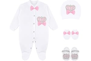 Lilax Baby Girl Newborn Jewels Layette 4 Piece Gift Set