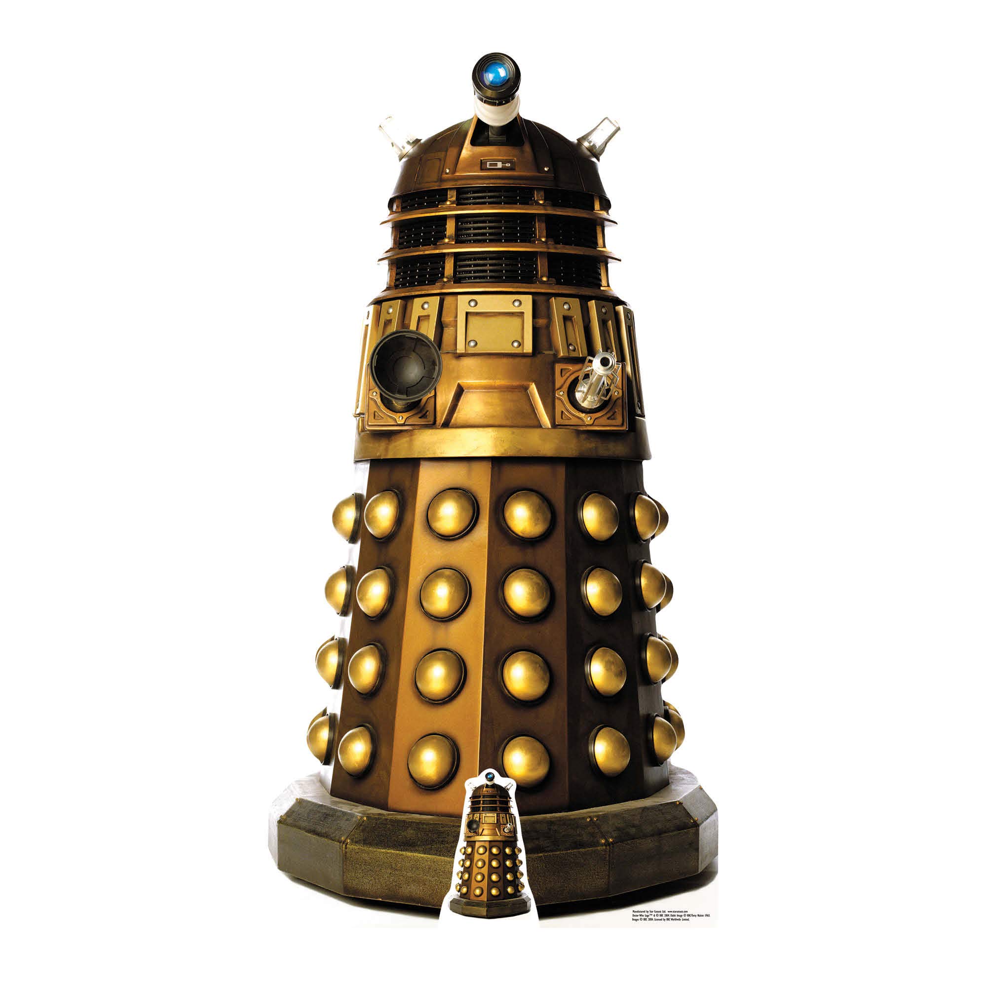 STAR CUTOUTS SC12 Dalek Caan Cardboard Cutout Fun for Doctor Who Fans, The Home, Birthdays, Metallic Gold,173 cm