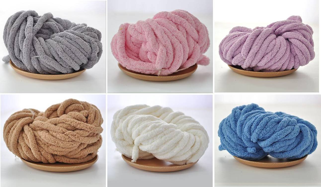 New Trend Chunky Chenille Yarn For Arm Knitting Vegan Yarn Hand Knitting Huge Jumbo Yarn To Knit A Blanket Best Birthday Gift Idea 1 Skein 8