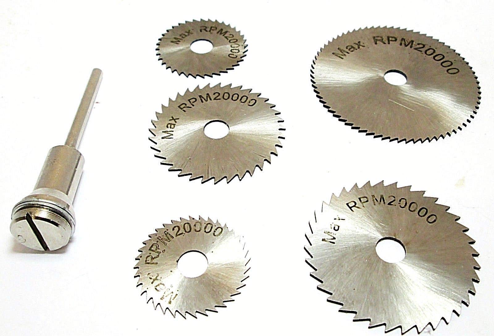 Toolzone 6Pc Mini HSS Circular Saw Disc Blades for Hobby Drills