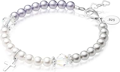 pearl christening bracelet