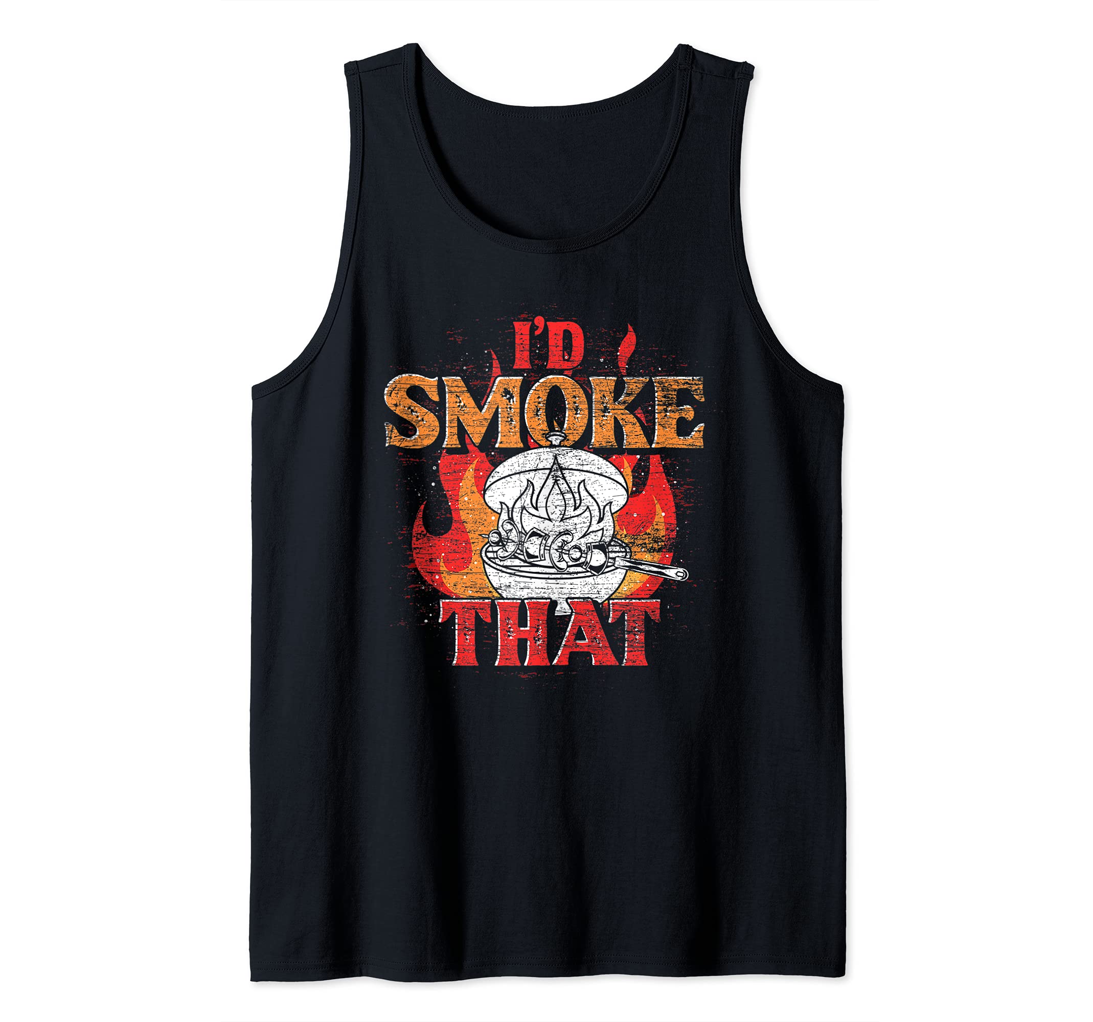 Barbecue Griller Id Smoke That Grilled Meat Steak Funny BBQ Tank Top