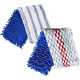 2 Pcs Flip Mop Refills Compatible with O Cedar Mop for Hardwood Floor Clean | Flat Dust Mop Head Replacement for Dry &amp; Wet Use, Microfiber Mop Cover Pad for Deeper Cleaning