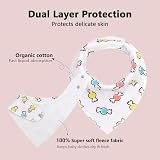 Newthinking 10 Pack Baby Bandana Bibs 6-24 Months 100% Cotton with Adjusting view 2