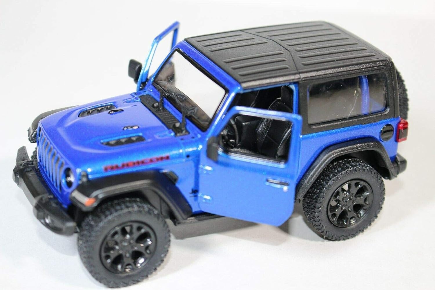 Play Vehicles Toys Hobbies 18 Jeep Wrangler Rubicon Hard Top Blue Kinsmart P B Montibello Com