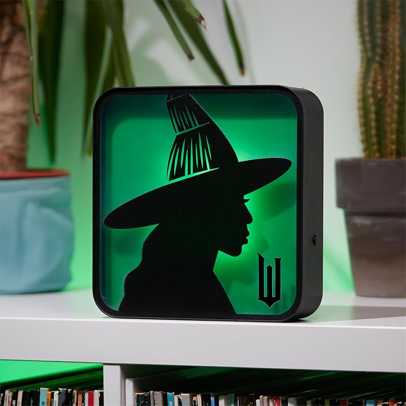 Offizielle Wicked Acryl-Lampe Elphaba die Hexe – Schreibtischlampe Wandlicht für Schlafzimmer, Büro, Zuhause, Lernen, Arbeit – Offizielles Wicked-Merchandise