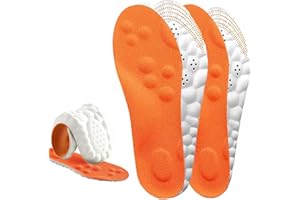 Steppers Insoles for Men Women, Trim to Fit Steppers Insoles with Arch Support for Foot, 4D Cloud Soles Memory Foam Insoles, 