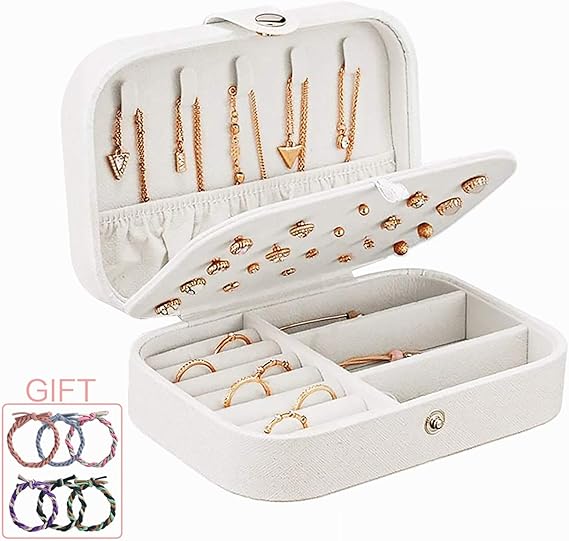 Travel Jewelry Box, Double Layer Jewelry Travel Case
