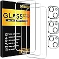 SIBEITU 3 Pack Screen Protector for iPhone 13 with 3 Pack Camera Lens Tempered Glass Protector, 6.1 Inch HD Clear Tempered Glass Film 9H Hardness Full Coverage, Scratch Resistent, No Air Bubbles