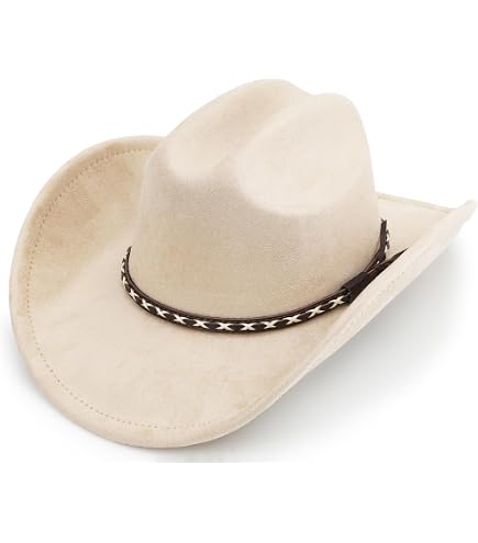 MIX BROWN Cowboy Hat with Wide Brim 100% Wool Cowgirl Hat  display picture 1