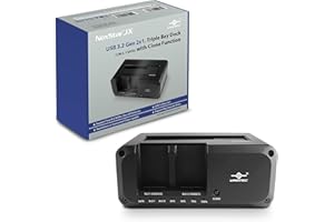 Vantec JX, USB 3.2 Gen 2x1, Triple Bay Dock (Dual M2, SATA) with Clone Function (NST-DM12C31)