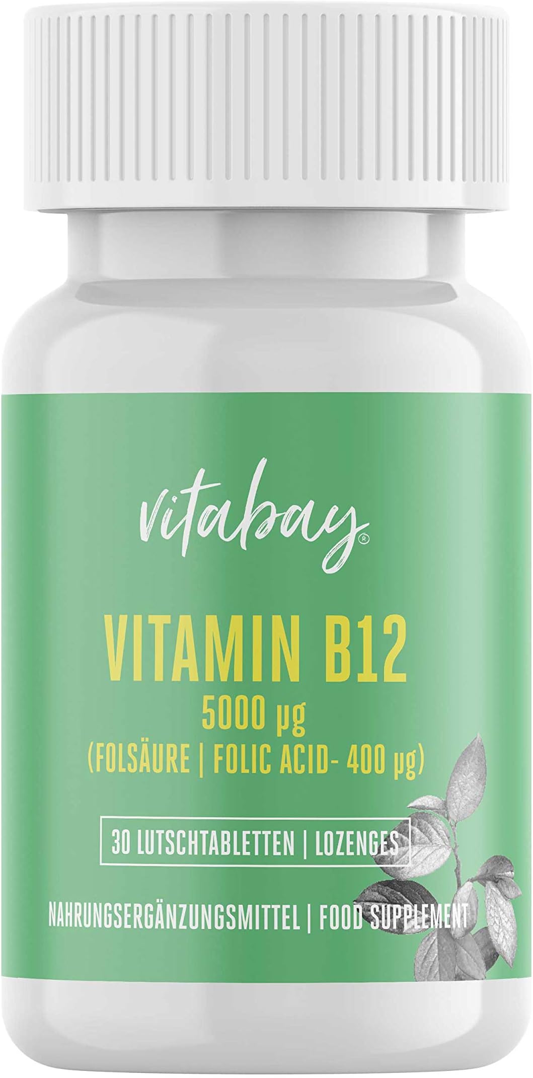 Advanced – Vitamin B12 – 5,000 mcg & folic Acid – 400 mcg