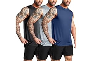 Boyzn 3 or 5 Pack Men's Workout Tank Tops, Athletic Gym Muscle Tank Tops for Men, Fitness Bodybuilding Sleeveless Tee Shirts