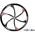 26" Rear Mag Wheel ONLY with 135mm Width for Rotary Flywheel 7/8/9s / 26 Inch Magnesium Wheel/Black/Disc Brake for Beach Cruisers, MTB's Bicycle