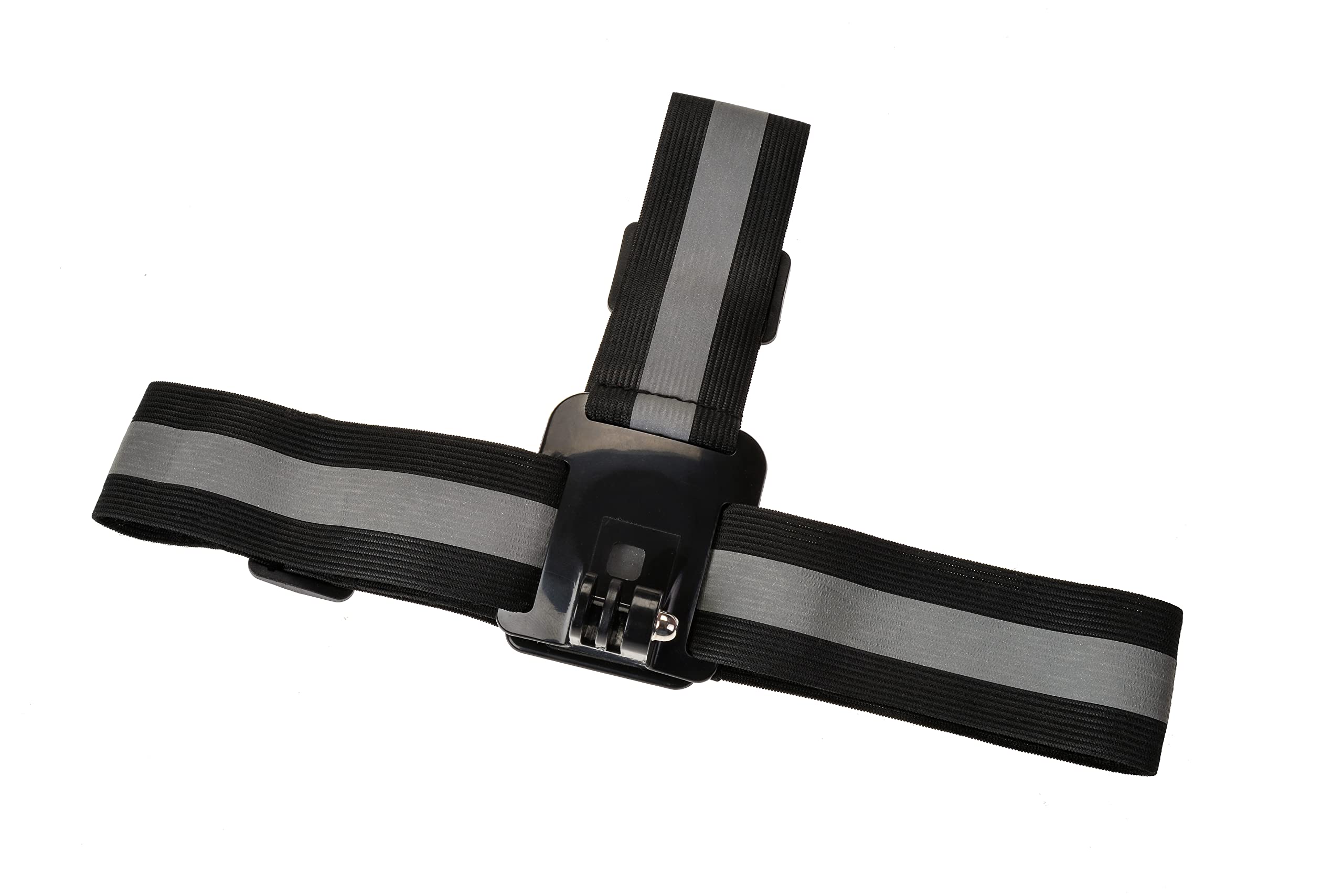 TECHALOGIC Reflective Head/Helmet strap compatible with GoPro Cameras(Black Reflective)