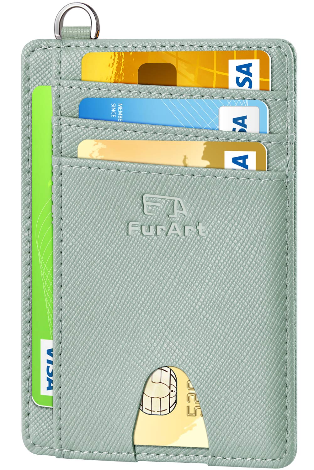 FurArt Credit Card Holder Wallet, Slim RFID Blocking Minimalist Women's Card Wallet