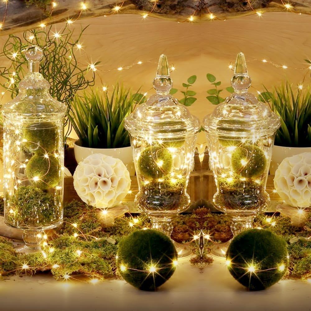 CMYK String Lights for Indoor Decoration (White), 2 Pack Copper Light - Image 3