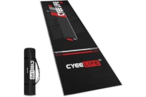 CyeeLife Darts Mat,297 X 66cm Professional Non Slip Carpet Mats for Floor and Dart Tips Protection,Black
