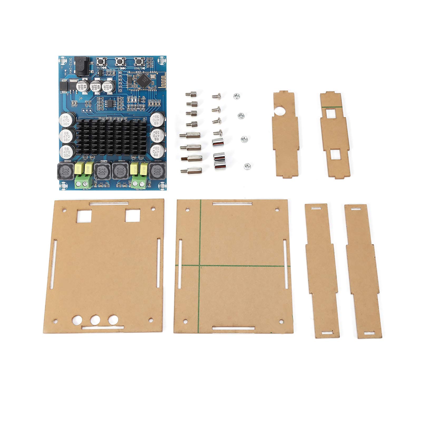 Power Amplifier Board TPA3116D2 Bluetooth 4.0 Dual Channel 120W+120W Digital Audio Amplifier Board with Acrylic Case, Electronic Component