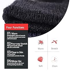 Winter Beanie Hats for Men Outdoor Stretchy Knit