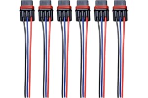 VKVXCLON Pulse Power Plug Pigtail Connector Compatible with Polaris 2018 2019 2020 2021 2022 2023 2024 Ranger XP 1000/ RZR/Pro RS1 General Pulse Bus Bar Harness Pigtail Connector (6Pcs Black Red Blue)