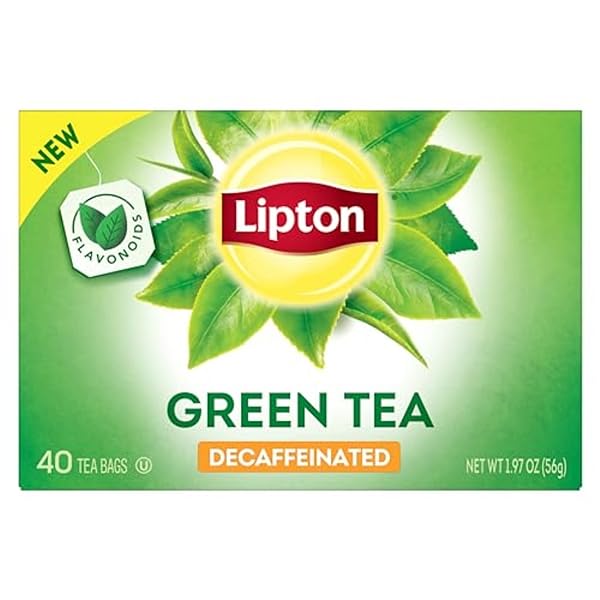 LIPTON DECAFFEINATED GREEN TEA BAGS, UNSWEETENED TEABAGS FOR...