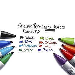 SHARPIE Permanent Markers, Chisel Tip, Classic