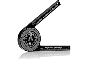 LUVRD Miter Saw Protractor, Professional Miter Saw Protractor Angle Finder Replaces the Model #505P-7 Miter Saw Protractor with Measuring Rulers for Angle Finder Carpentry, Crown Molding Tool & Baseboard