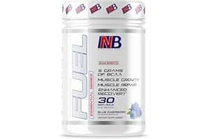 NutritionBizz BCAA Powder, 5 Grams of BCAAs Amino Acids, Post Workout Recovery Drink for Muscle Building, Recovery, and Endurance, 30 Servings (Blue Raspberry)