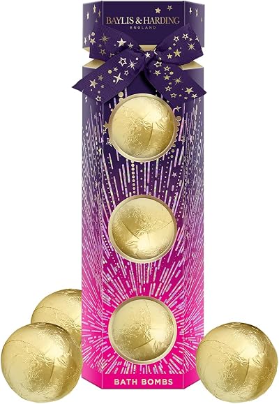Baylis & Harding Moonlight Fig Bath Bomb Trio Gift Set - Vegan Friendly