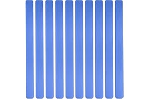 ABBECIAO 7" x 0.5" x 0.05" Thick Anodized Aluminum Bracelet Blanks for Laser Engraving and Metal Stamping (Pack of 10) Blue