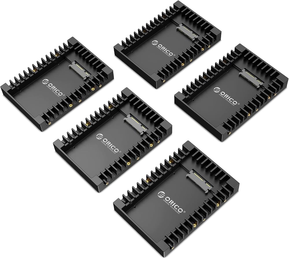 5 Packs ORICO 2.5 to 3.5 SSD HDD Drive Bay Adapter SATA III Caddy Bracket Tray