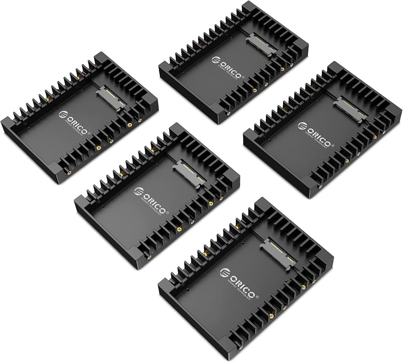 5 Packs ORICO 2.5 to 3.5 SSD HDD Drive Bay Adapter SATA III Caddy Bracket Tray