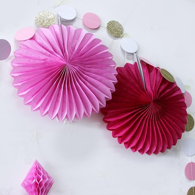 Decoration Bapteme Fille Rose Fushia Papier Boule Decoration