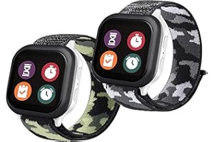 BRONGER Fit Length for Boys Girls 2,3,5 Pack Watch Band Compatible with AT&T amiGO Jr Watch/Gizmo Watch 3 2 1/Gabb Watch 3 2 1: Hook&Loop Easy to Use for Kids
