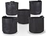 247Garden 5-Pack 5 Gallon Grow Bags /Aeration Fabric Pots w/Handles (Black)